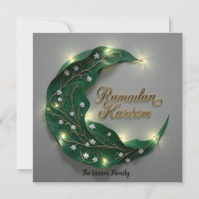 Ramadan Kareem  personalized Elegant Card Feiertagskarte (Vorderseite)