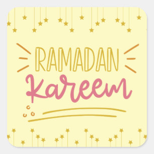 RAMADAN KAREEM QUADRATISCHER AUFKLEBER