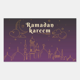 Ramadan Kareem Rechteckiger Aufkleber