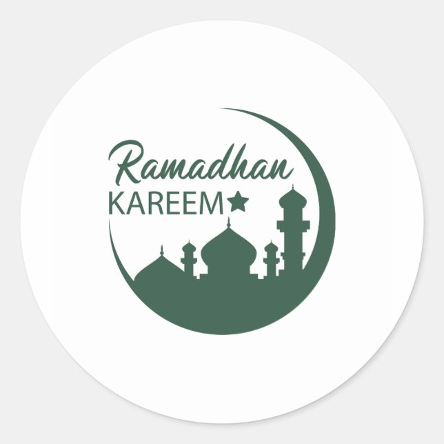 Ramadan Kareem Runder Aufkleber (Vorderseite)