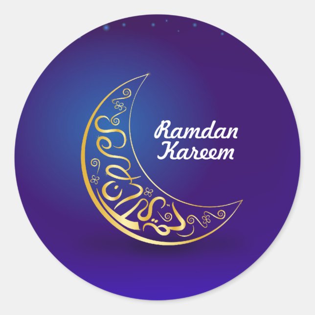 Ramadan Kareem Runder Aufkleber (Vorderseite)
