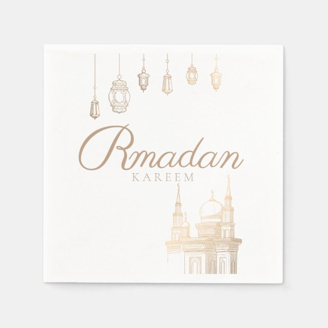 Ramadan Kareem Thema Napkin zum Feiern Serviette (Vorderseite)