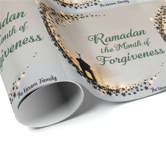 Ramadan Kareem theme personalized gift paper Geschenkpapier (Rolleneckpunkt)