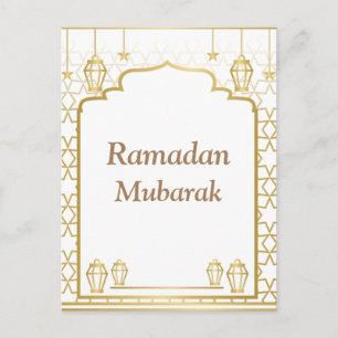 Ramadan Kareem Typografie Islamische Mondsichel Ku Postkarte