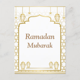 Ramadan Kareem Typografie Islamischer Crescent Tex Postkarte