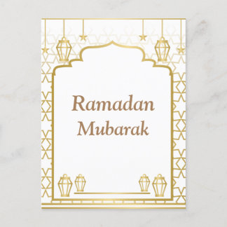 Ramadan Kareem Typografie Islamischer Crescent Tex Postkarte
