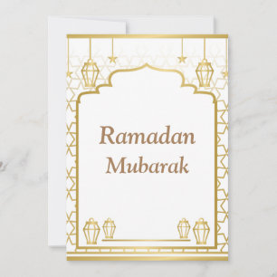 Ramadan Kareem Typografie Islamischer Halbmond Tex Feiertagskarte