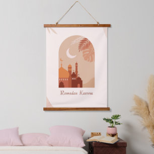 Ramadan Kareem Wandteppich Mit Holzrahmen