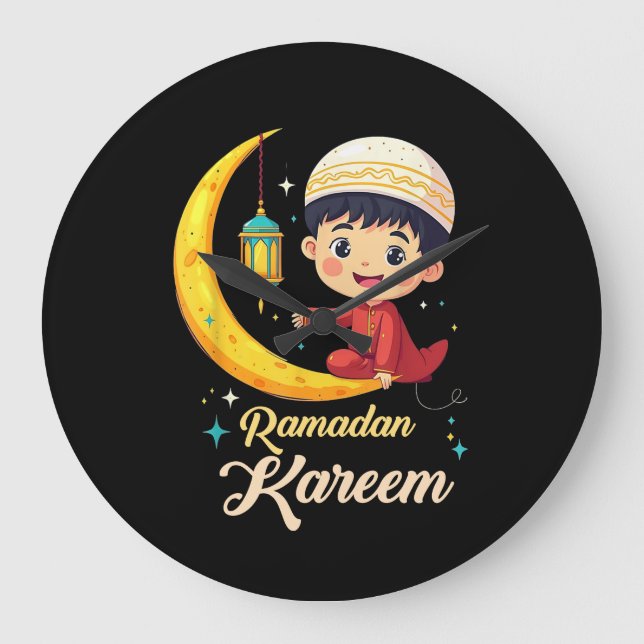 Ramadan Karim Große Wanduhr (Vorderseite)