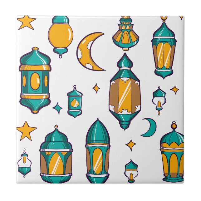 Ramadan lantern Islamic Fliese (Vorderseite)