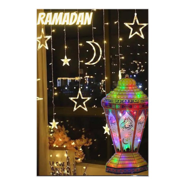 Ramadan-Laterne. Foto drucken (Vorne)