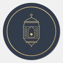 Ramadan-Laterne Navy Gold Aufkleber