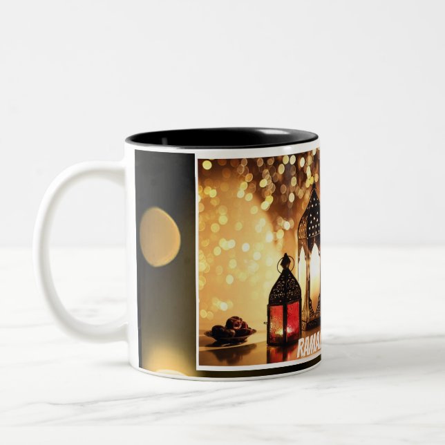 Ramadan-Laterne.  Zweifarbige Tasse (Links)