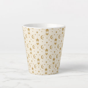 Ramadan-Laternen & Halbmond nahtlos Milchtasse