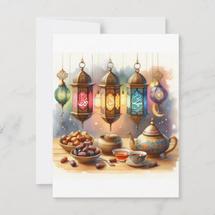 Ramadan-Laternenkarte Elegante Eid-Grüße Feiertagskarte