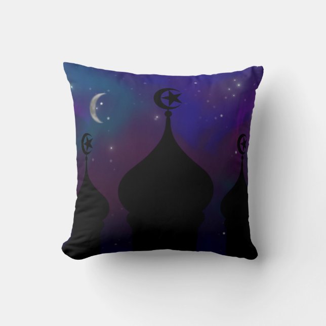 Ramadan Moschee mit Magischer Night Sky Kissen (Vorderseite)