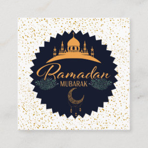 RAMADAN MUBARAK 2 QUADRATISCHE VISITENKARTE
