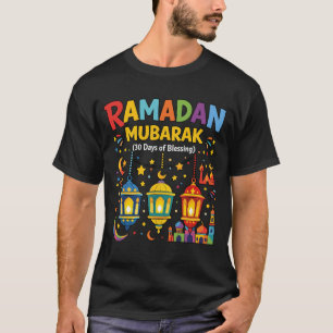 Ramadan Mubarak 30 Tage des Segens Farbige T-Shirt