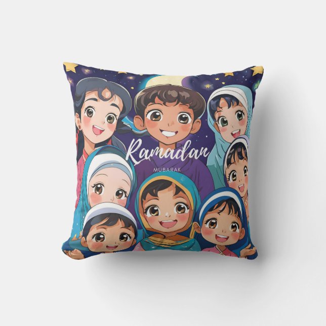 Ramadan Mubarak Anime Cushion Kissen (Vorderseite)