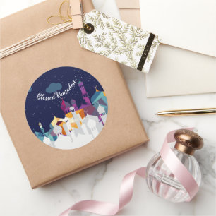 Ramadan Mubarak Arabian Nights Orientalische Gesch Runder Aufkleber