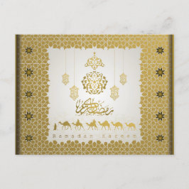 Ramadan Mubarak Arabische Muster Calligrafie Gold Feiertagspostkarte