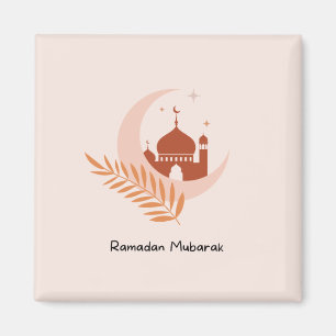 Ramadan Mubarak Boho Moon & Mosque Magnet