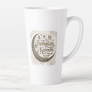Ramadan Mubarak Celebration Traditionelle Laternen Milchtasse