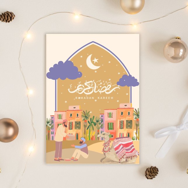 Ramadan Mubarak Colorful Oasis Card Karte (Von Creator hochgeladen)