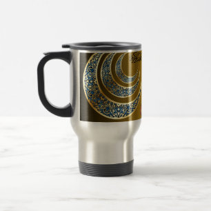 Ramadan Mubarak Design – Schönes islamisches Cresc Reisebecher