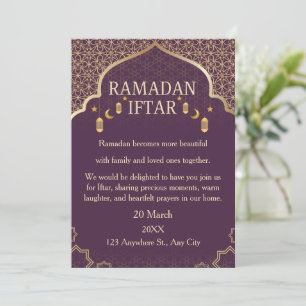 Ramadan Mubarak Einladungen – Elegante Familien-If