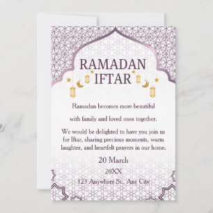 Ramadan Mubarak Einladungen – Elegante Familien-If