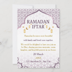 Ramadan Mubarak Einladungen – Elegante Familien-If
