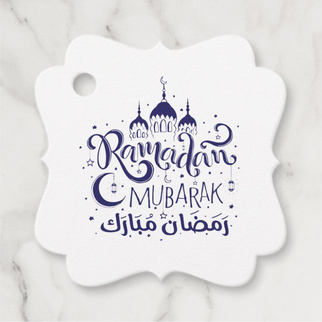 Ramadan Mubarak Geschenktag Geschenkanhänger (Vorderseite)