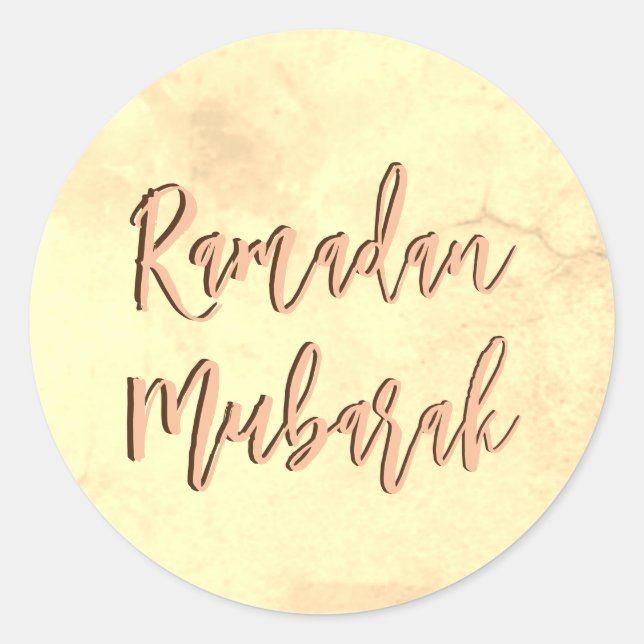 Ramadan Mubarak Hübsch Classic Round Sticker (Vorderseite)