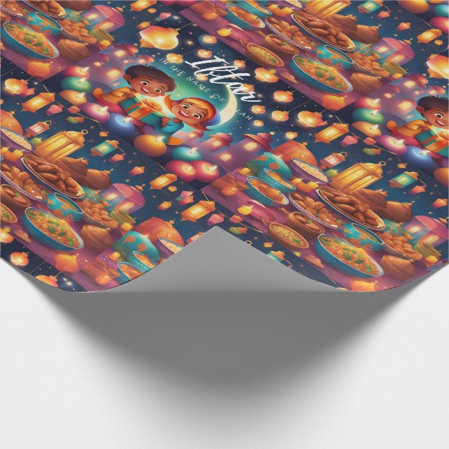 Ramadan Mubarak Iftar Wrapping Paper Geschenkpapier (Ecke)