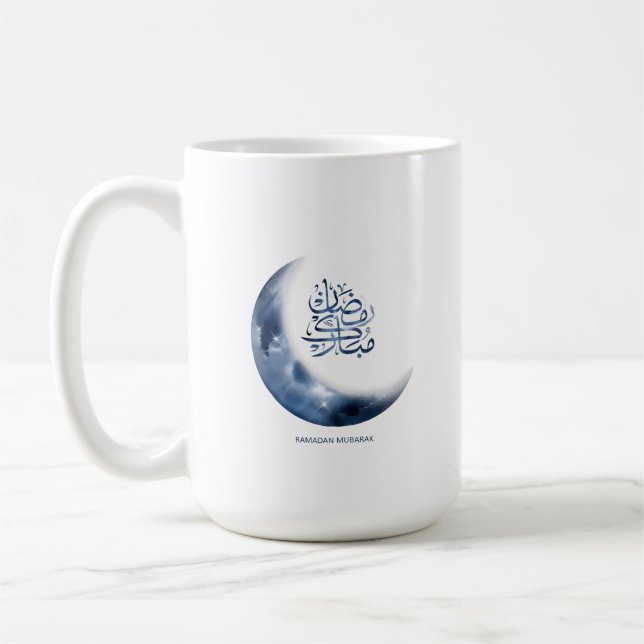 Ramadan Mubarak in arabischer Kalligrafie ر م ض ا  Kaffeetasse (Links)