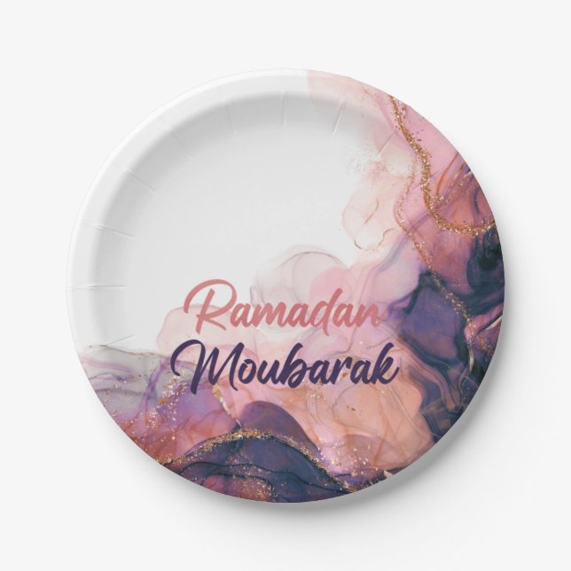 Ramadan mubarak islamic gifts pappteller (Vorderseite)