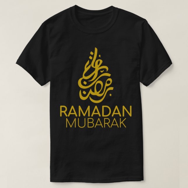 Ramadan Mubarak Islamisch-Arabische Kalligrafie Pr T-Shirt (Design vorne)