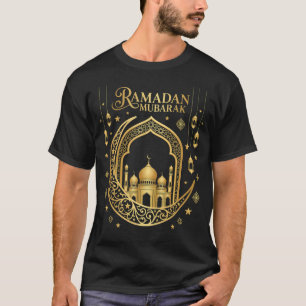 Ramadan Mubarak Islamische Gold-Moschee-Kunst-Gesc T-Shirt