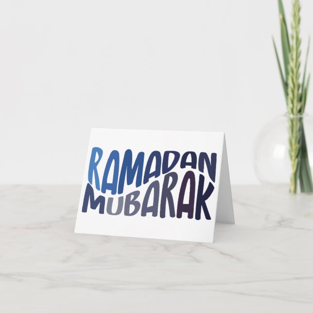 Ramadan Mubarak islamisches Zitat Dankeskarte (Vorderseite)