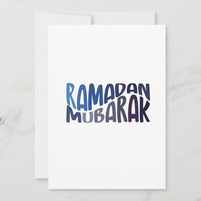 Ramadan Mubarak islamisches Zitat Einladung (Vorderseite)