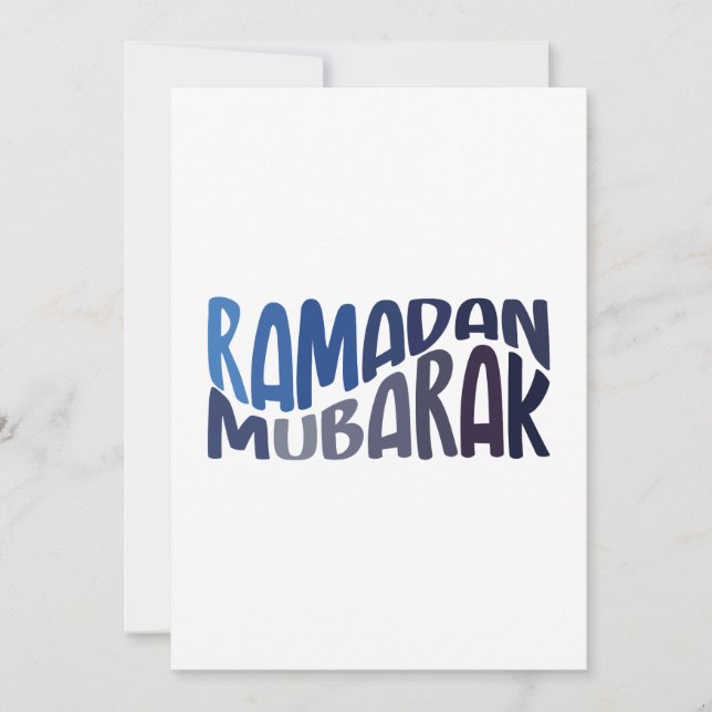 Ramadan Mubarak islamisches Zitat Feiertagskarte (Vorderseite)