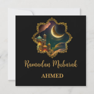 RAMADAN MUBARAK KAREEM 2024 personalisierter Name Feiertagskarte
