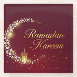 RAMADAN MUBARAK KAREEM 2026 GLASS COASTER GLASUNTERSETZER