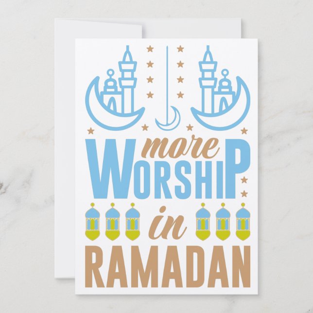 Ramadan Mubarak Kareem Einladung (Vorderseite)