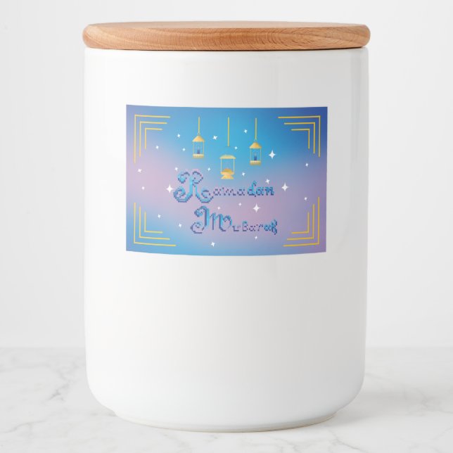 Ramadan Mubarak Lebensmitteletikett (Vorderseite)