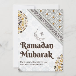 Ramadan Mubarak Mandala Crescent Art Feiertagskarte