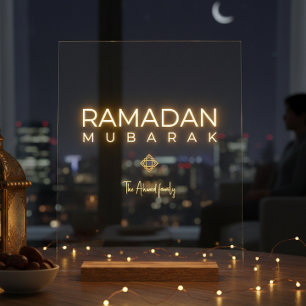 Ramadan Mubarak Minimal Acryl-Schild personalisier Acrylschild