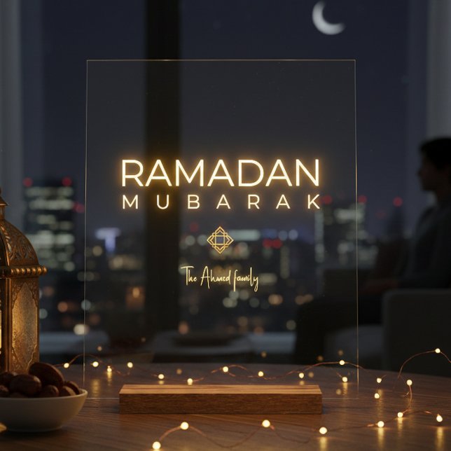 Ramadan Mubarak Minimal Acryl-Schild personalisier Acrylschild (Von Creator hochgeladen)