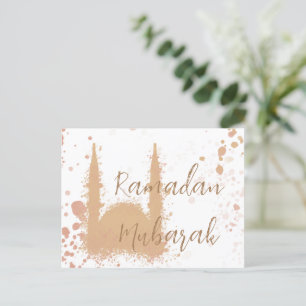 Ramadan Mubarak Moschee Islamisches Design Postkarte